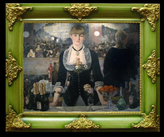 framed  Edouard Manet A Bar at the Folies-Bergere (mk09), Ta119-2
